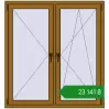 Ціноутворення Вікна 1300x1400 мм REHAU SYNEGO MD LIGHT_OAK з двох сторін. Ціна: ₴23,141.38