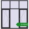 Ціноутворення Tilt-and-Turn 1900x2000 mm REHAU Euro 60 BLACK_ULTI-MATT two-sided. Ціна: ₴23,928.27