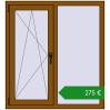 Ціноутворення Вікна 1100x1200 мм REHAU Euro 60 GOLDEN OAK з двох сторін. Ціна: €274.98