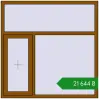 Ціноутворення Вікна 1500x1500 мм REHAU SYNEGO MD GOLDEN OAK з двох сторін. Ціна: ₴21,644.35