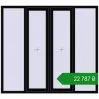 Ціноутворення Вікна 2000x1800 мм Altest Pony 375 RAL 9005 Jet black з двох сторін. Ціна: ₴22,787.47