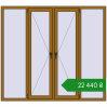 Ціноутворення Вікна 2000x1800 мм REHAU Euro 60 LIGHT_OAK з двох сторін. Ціна: ₴22,440.12