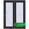 Ціноутворення Вікна 1000x1300 мм REHAU Euro 60 BLACK_ULTI-MATT з двох сторін. Ціна: ₴10,330.68