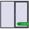 Ціноутворення Вікна 1800x1730 мм REHAU Brillant-Design ANTHRACITE_GREY_STRUKTURAL з двох сторін. Ціна: ₴28,865.32