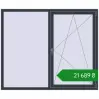 Ціноутворення Вікна 1800x1500 мм REHAU Euro 70 ANTHRACITE_GREY_STRUKTURAL з двох сторін. Ціна: ₴21,688.97