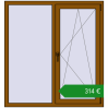 Ціноутворення Вікна 1280x1370 мм REHAU Euro 60. Ціна: €313.91