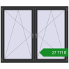 Ціноутворення Вікна 1800x1500 мм REHAU SYNEGO MD ANTHRACITE_GREY_GLATT з двох сторін. Ціна: ₴27,770.65
