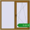 Ціноутворення Вікна 1400x1400 мм REHAU Euro 70 LIGHT_OAK з двох сторін. Ціна: ₴15,831.24