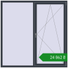 Ціноутворення Вікна 1800x1800 мм REHAU Euro 70 ANTHRACITE_GREY_STRUKTURAL з двох сторін. Ціна: ₴24,861.74