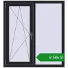 Ціноутворення Вікна 1100x1200 мм REHAU Euro 60 BLACK_ULTI-MATT з двох сторін. Ціна: ₴8,585.85