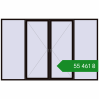 Ціноутворення Tilt-and-Turn 3620x2300 mm REHAU SYNEGO MD BLACK_BROWN two-sided. Ціна: ₴55,461.29