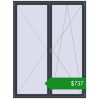 Ціноутворення Вікна 1800x2400 мм REHAU Euro 70 ANTHRACITE_GREY_STRUKTURAL з двох сторін. Ціна: $737.29
