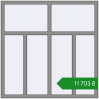 Ціноутворення Вікна 1500x1500 мм Altest Pony 375 RAL 9007 Grey aluminium з двох сторін. Ціна: ₴11,702.59