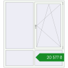 Ціноутворення Вікна 1800x2000 мм REHAU Euro 70 Білий (RAL 9016) з двох сторін. Ціна: ₴20,576.72