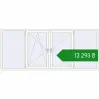 Ціноутворення Вікна 2730x1150 мм REHAU Euro 60 Білий (RAL 9016) з двох сторін. Ціна: ₴13,292.50