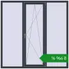 Ціноутворення Вікна 1800x1800 мм REHAU Euro 60 ANTHRACITE_GREY_STRUKTURAL з двох сторін. Ціна: ₴16,966.11