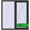 Ціноутворення Вікна 1300x1400 мм REHAU Euro 60 BLACK_ULTI-MATT з двох сторін. Ціна: ₴11,576.90