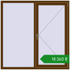 Ціноутворення Вікна 1500x1500 мм REHAU Euro 70 WALNUT з двох сторін. Ціна: ₴18,259.82