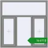 Ціноутворення Вікна 1500x1500 мм Altest Pony 375 RAL 9007 Grey aluminium з двох сторін. Ціна: ₴16,611.00