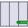 Ціноутворення Вікна 2400x2170 мм REHAU Euro 70 ANTHRACITE_GREY_STRUKTURAL з двох сторін. Ціна: ₴28,091.24