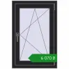 Ціноутворення Вікна 600x900 мм REHAU Euro 70 BLACK_ULTI-MATT з двох сторін. Ціна: ₴6,069.52