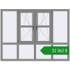 Ціноутворення Вікна 2000x1500 мм Altest Pony 375 RAL 9007 Grey aluminium з двох сторін. Ціна: ₴32,361.75