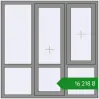 Ціноутворення Вікна 1500x1500 мм Altest Pony 375 RAL 9007 Grey aluminium з двох сторін. Ціна: ₴16,217.74