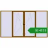 Ціноутворення Вікна 3700x2100 мм REHAU Euro 70 GOLDEN OAK з двох сторін. Ціна: ₴59,491.55