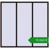Ціноутворення Вікна 2100x2000 мм REHAU Euro 60 BLACK_BROWN з двох сторін. Ціна: ₴15,059.76