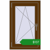Ціноутворення Вікна 550x870 мм REHAU Euro 60 WALNUT з двох сторін. Ціна: $107.28