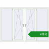 Ціноутворення Вікна 2200x1550 мм REHAU Euro 70 Білий (RAL 9016) з двох сторін. Ціна: €417.62