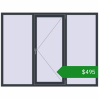 Ціноутворення Вікна 2050x1560 мм REHAU Euro 70 ANTHRACITE_GREY_STRUKTURAL з двох сторін. Ціна: $495.27