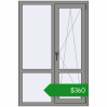 Ціноутворення Вікна 1000x1500 мм Altest Pony 375 RAL 9007 Grey aluminium з двох сторін. Ціна: $360.13