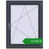 Ціноутворення Вікна 800x1045 мм REHAU Brillant-Design ANTHRACITE_GREY_STRUKTURAL з двох сторін. Ціна: ₴12,092.10