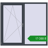 Ціноутворення Вікна 1677x1537 мм REHAU Euro 70 ANTHRACITE_GREY_STRUKTURAL з двох сторін. Ціна: ₴17,088.45