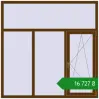 Ціноутворення Вікна 1800x1800 мм REHAU Euro 60 WALNUT з двох сторін. Ціна: ₴16,727.02