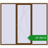 Ціноутворення Вікна 2700x2400 мм REHAU Euro 60 WALNUT з двох сторін. Ціна: ₴29,358.78