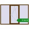 Ціноутворення Вікна 2040x1440 мм REHAU Euro 70 WALNUT з двох сторін. Ціна: ₴19,363.38