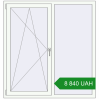 Ціноутворення Вікна 1370x1450 мм REHAU Euro 70 Білий (RAL 9016) з двох сторін. Ціна: 8 840.36 UAH