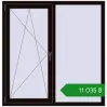 Ціноутворення Вікна 1370x1400 мм REHAU Euro 60 BLACK_BROWN з двох сторін. Ціна: ₴11,034.99