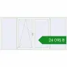 Ціноутворення Вікна 3000x1500 мм REHAU Euro 70 Білий (RAL 9016) з двох сторін. Ціна: ₴24,094.65