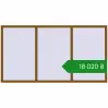 Ціноутворення Вікна 2800x1500 мм REHAU Euro 60 GOLDEN OAK з двох сторін. Ціна: ₴18,019.56