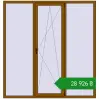 Ціноутворення Вікна 2000x2100 мм REHAU Euro 70 GOLDEN OAK з двох сторін. Ціна: ₴28,925.95