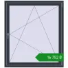 Ціноутворення Вікна 1200x1350 мм REHAU Euro 70 ANTHRACITE_GREY_STRUKTURAL з двох сторін. Ціна: ₴16,751.56