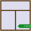 Ціноутворення Вікна 1500x1500 мм REHAU Euro 60 WALNUT з двох сторін. Ціна: ₴9,194.32