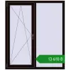 Ціноутворення Вікна 1300x1500 мм REHAU Euro 70 BLACK_BROWN з двох сторін. Ціна: ₴13,618.23