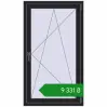 Ціноутворення Вікна 800x1400 мм REHAU Euro 70 BLACK_ULTI-MATT з двох сторін. Ціна: ₴9,330.75