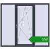 Ціноутворення Вікна 1800x1600 мм REHAU SYNEGO MD ANTHRACITE_GREY_STRUKTURAL з двох сторін. Ціна: $560.97