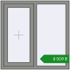 Ціноутворення Вікна 1000x1000 мм Altest Pony 375 RAL 9007 Grey aluminium з двох сторін. Ціна: ₴8,509.16