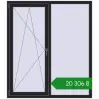 Ціноутворення Вікна 1400x1600 мм REHAU Brillant-Design BLACK_ULTI-MATT з двох сторін. Ціна: ₴20,306.06